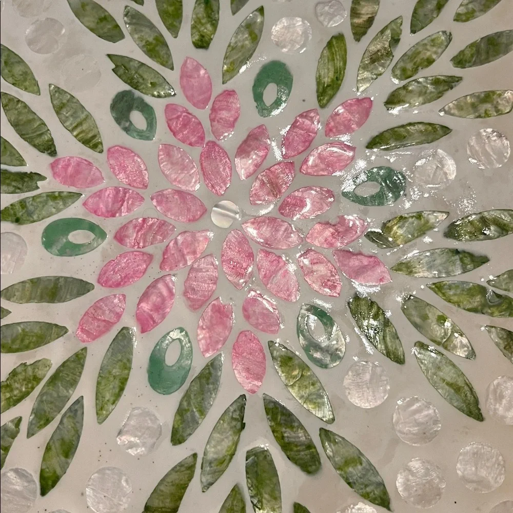 Decorative Food‎ Dome with Floral Design and Mesh Cover, NWT